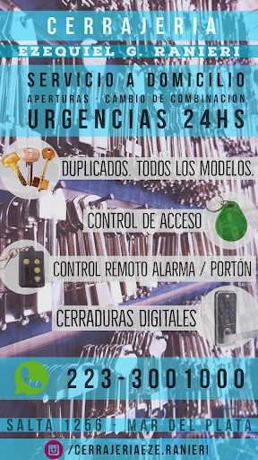 Cerrajería Ezequiel Llaves - Cerrajeros Especializados MDQ
