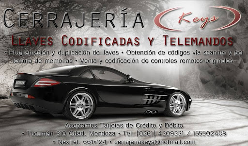 Cerrajería Keys - Llaves codificadas y telemandos - Mendoza