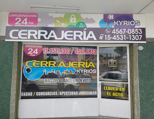 CERRAJERIA KYRIOS 40 años en DEVOTO Urgencias 24 hs